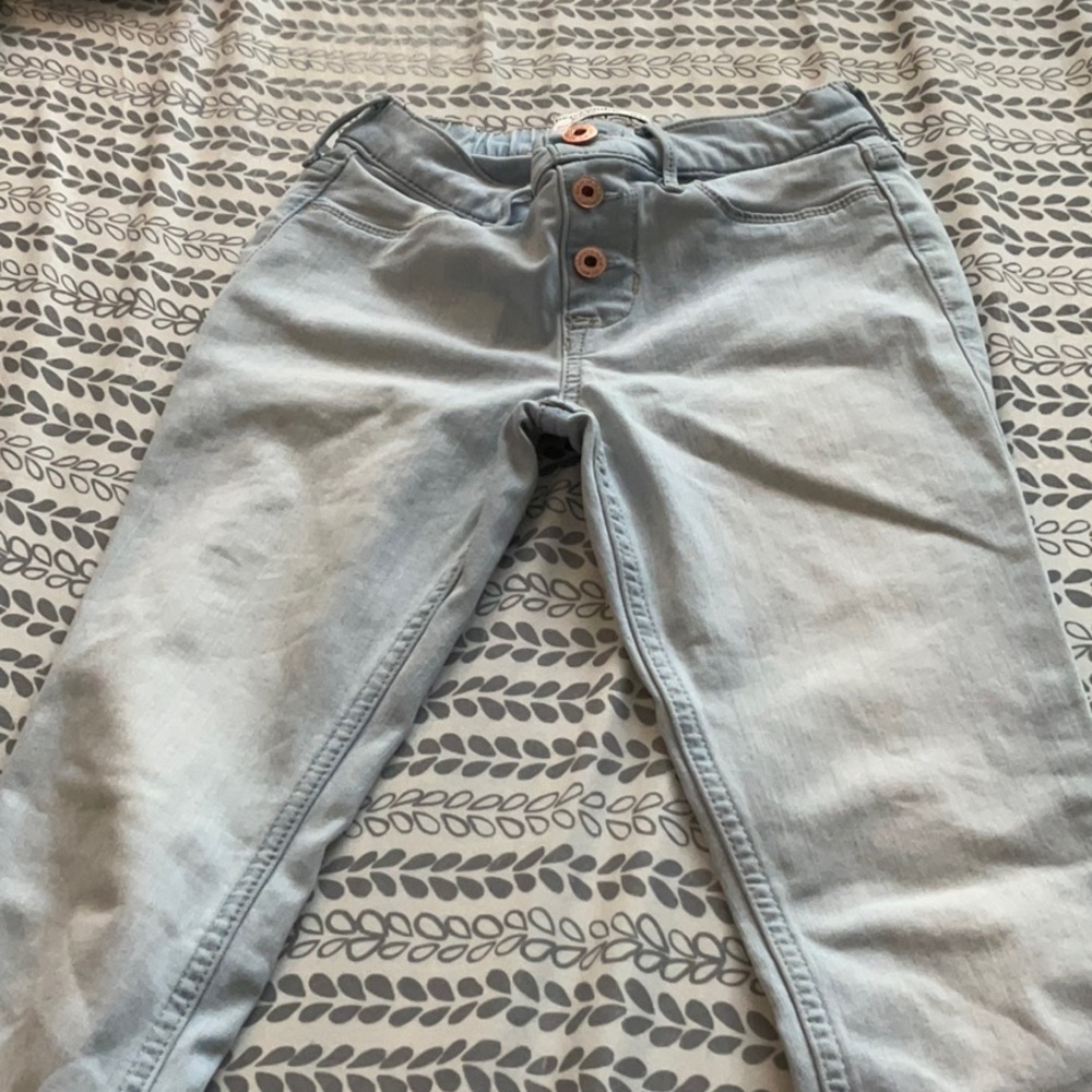 Super cute light blue, Abercrombie kids jean leggings!